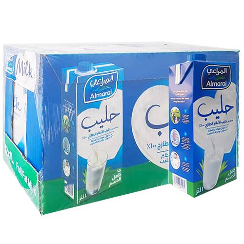 المراعي حليب كامل الدسم طويل الامد 1لتر 12حبة
