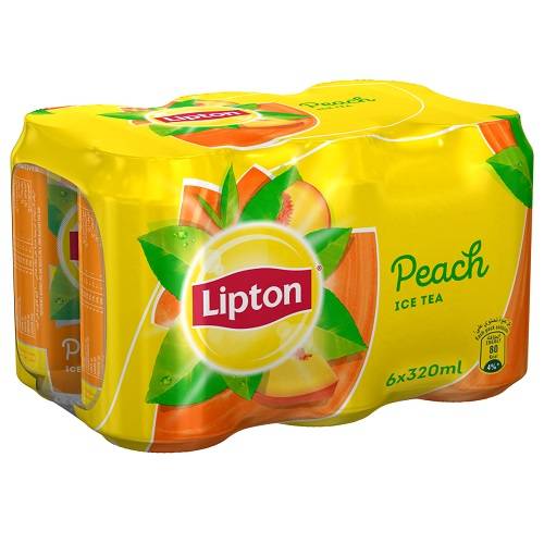 ليبتون ايس تي بالخوخ 320مل 6حبة