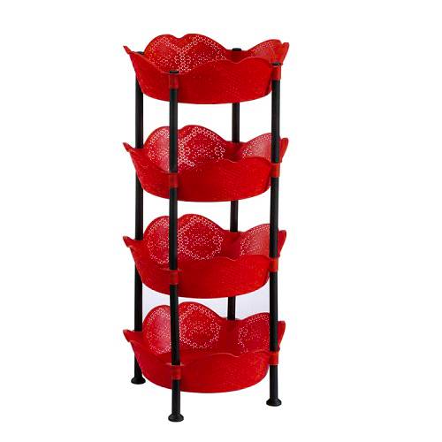 فولومي ستاند مطبخ دائري 4طابق احمر