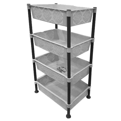 فولومي ستاند مطبخ مستطيل 4طابق رمادي