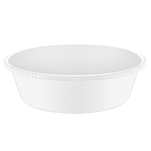 بولي تايم حوض دائري ابيض 35لتر رقم.E-414