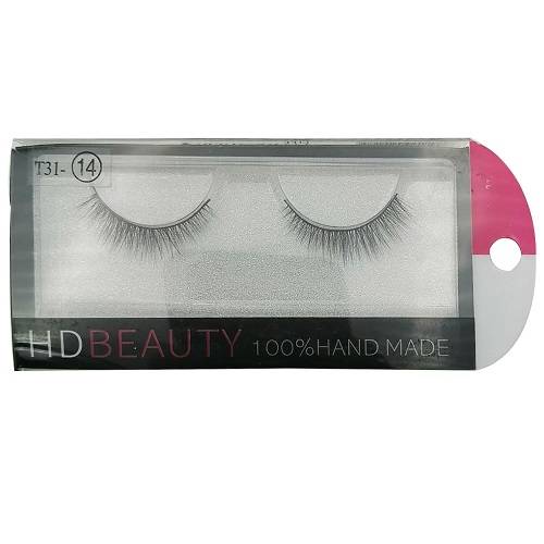 ميك اوفر اتش دي بيوتي رموش صناعة يدوية ثلاثية الابعاد رقم.14