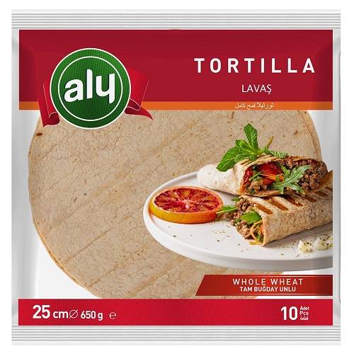 الاي لافاز خبز التورتيلا بالقمح الكامل 25سم 10حبة 650جم