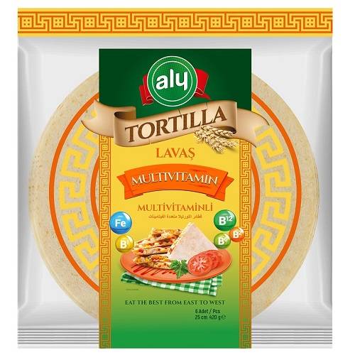 الاي لافاز فطائر التورتيلا متعددة الفيتامينات 25سم 6حبة 420جم