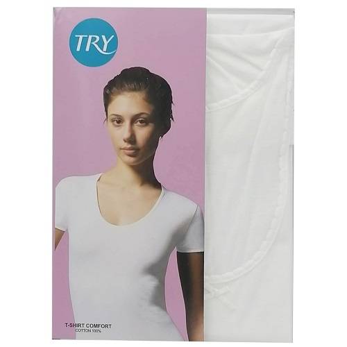 تراي فانيلة نسائي نصف كم ابيض