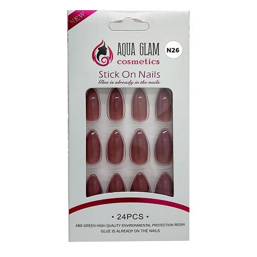 اكوا جلام طقم اظافر صناعية 24حبة موديل رقم.N26