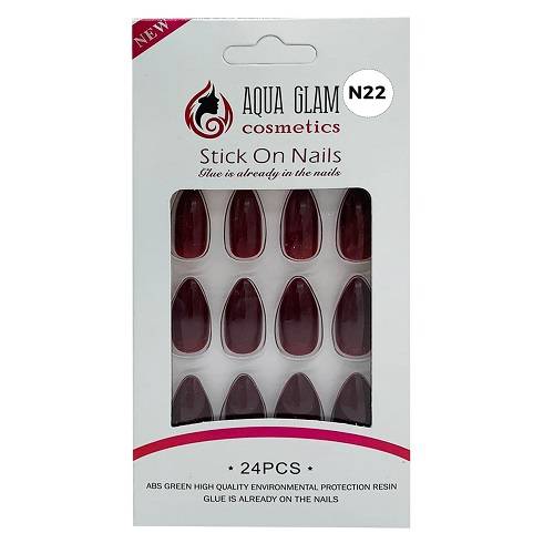 اكوا جلام طقم اظافر صناعية 24حبة موديل رقم.N22