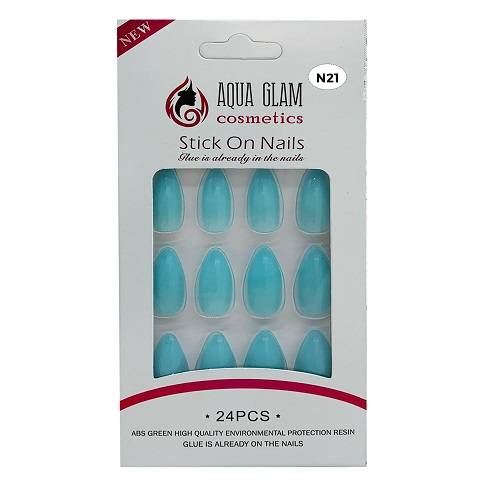 اكوا جلام طقم اظافر صناعية 24حبة موديل رقم.N21