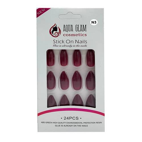 اكوا جلام طقم اظافر صناعية 24حبة موديل رقم.N3