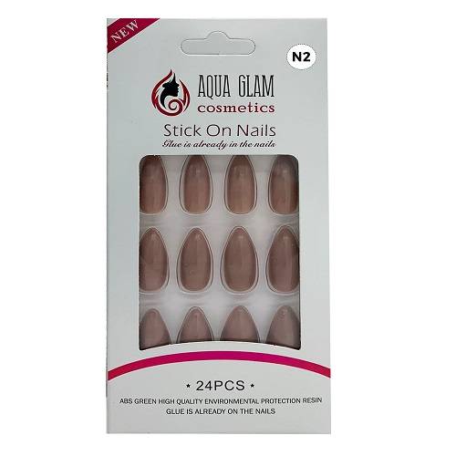 اكوا جلام طقم اظافر صناعية 24حبة موديل رقم.N2