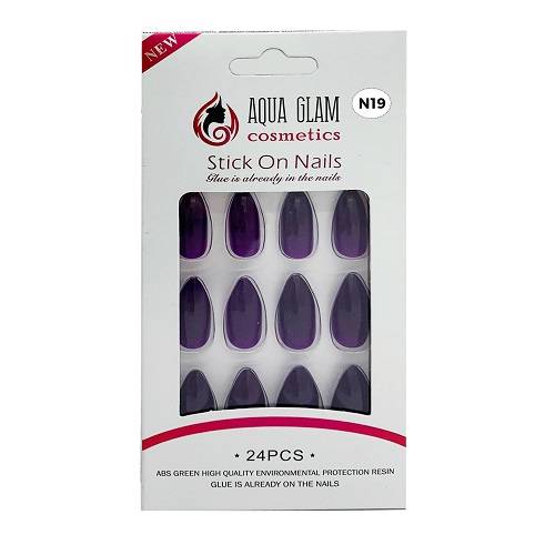 اكوا جلام طقم اظافر صناعية 24حبة موديل رقم.N19