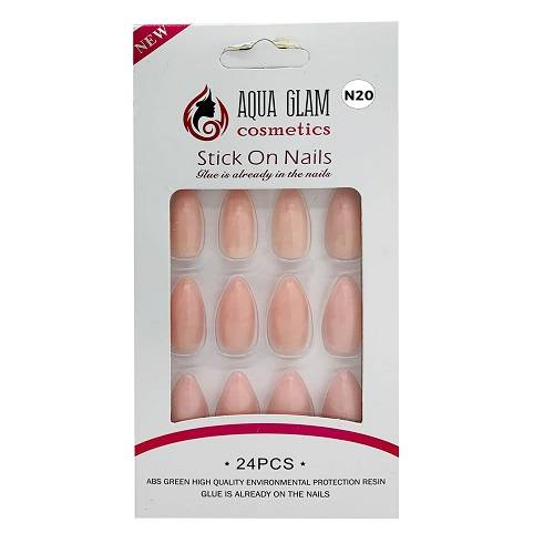 اكوا جلام طقم اظافر صناعية 24حبة موديل رقم.N20