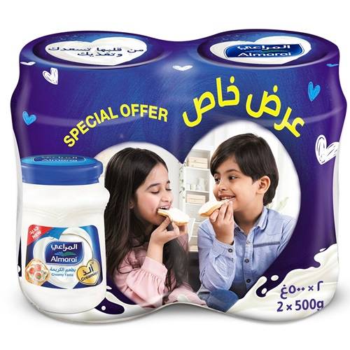 المراعي جبنة كريم قابلة للدهن 500جم 2حبة