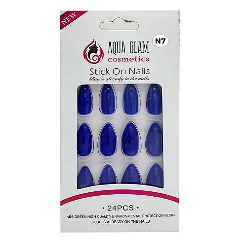 اكوا جلام طقم اظافر صناعية 24حبة موديل رقم.N7