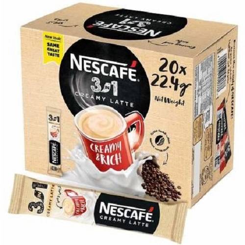 نسكافيه كريمي قهوة سريعة التحضير 3في1 22.4جم 20ظرف