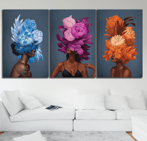 لوحة ثلاثية من الفن الحديث مصنوعة من خام الكانفس عالي الجودة مع اطار داخلي رقم.2252262