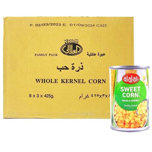 العلالي ذرة حب حلو 425جم 24حبة 1كرتون