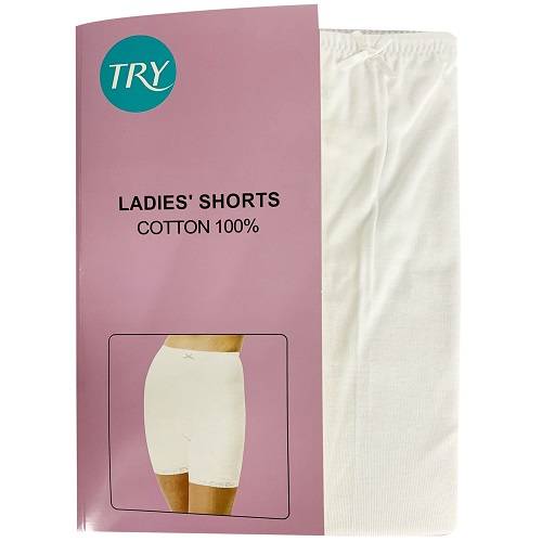 تراي شورت نسائي داخلي ابيض قطن100%ِ