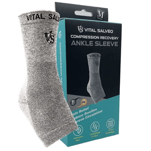 فيتال ساليفو داعم الكاحل من الجرمانيوم وفحم البامبو رمادي فاتح