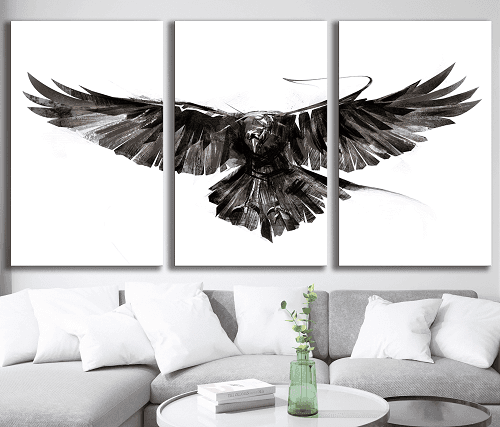 لوحة ثلاثية من الفن الحديث مصنوعة من خام الكانفس عالي الجودة مع اطار داخلي رقم.2252236