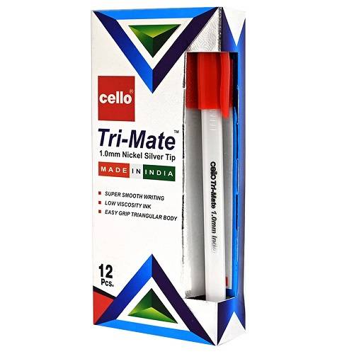 سيلو تراي ميت قلم حبر جاف احمر 12حبة