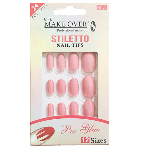 ميك اوفر طقم اظافر صناعية 24حبة مقاس12 موديل رقم.S21