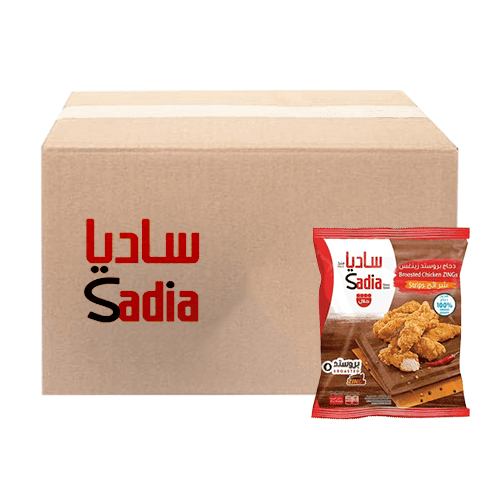 ساديا صدور دجاج بروستد زينغس 1كجم 6حبة 1كرتون