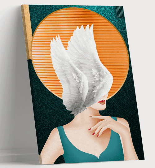 لوحة من الفن الحديث مصنوعة من خام الكانفس عالي الجودة مع اطار داخلي رقم.2252024