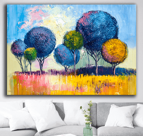 لوحة من الفن الحديث مصنوعة من خام الكانفس عالي الجودة مع اطار داخلي رقم.2252104