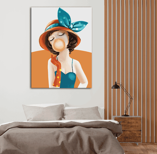 لوحة من الفن الحديث مصنوعة من خام الكانفس عالي الجودة مع اطار داخلي رقم.2252360