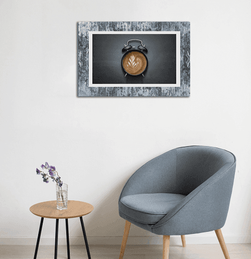 لوحة احادية للقهوة مصنوعة من خام الكانفس عالي الجودة مع اطار داخلي رقم.2252400