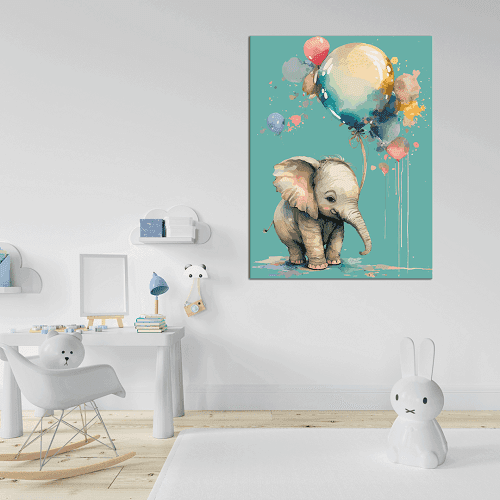 لوحة من الفن الحديث لغرفة الاطفال من خام الكانفس عالي الجودة مع اطار داخلي رقم.2252401