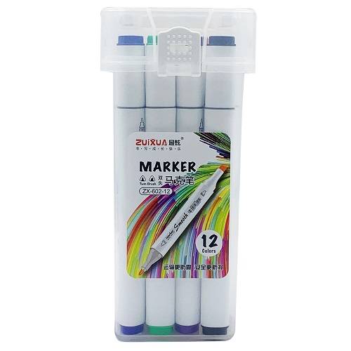 ماركير اقلام تلوين 12لون موديل رقم.ZX-602-12