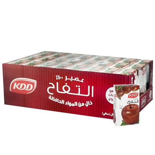 كي دي دي عصير التفاح 250مل 24حبة 1كرتون
