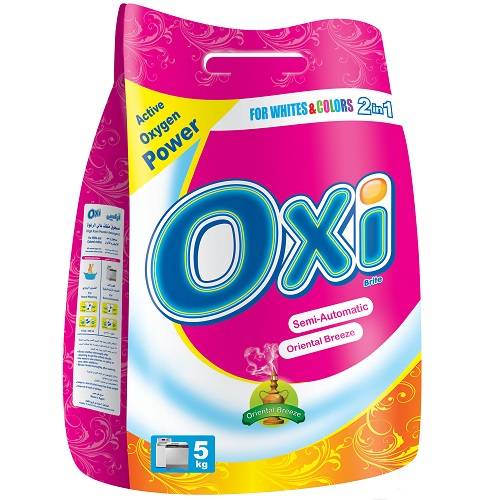 اوكسي مسحوق غسيل برائحة نسيم الشرق للغسالة النصف اوتوماتيك 5كجم