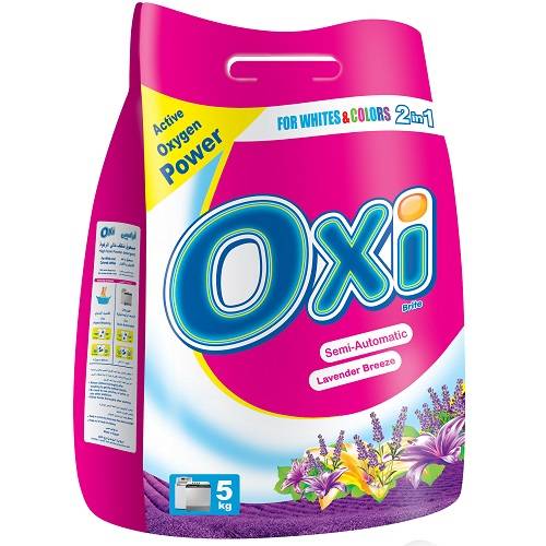 اوكسي مسحوق غسيل برائحة نسيم اللافندر للغسالة النصف اوتوماتيك 5كجم