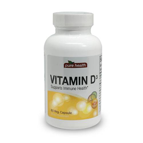 بيور هيلث فيتامين د3 60كبسولة نباتية