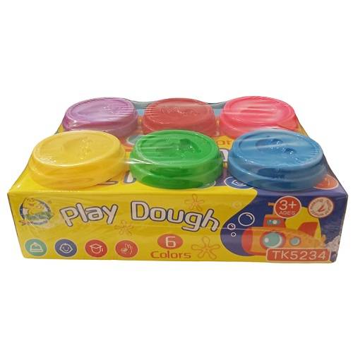طقم طين اللعب صلصال 6الوان من عمر 3سنوات موديل رقم.Tk5234