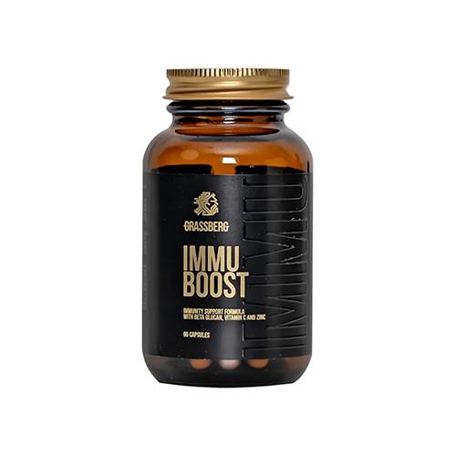 جراسبيرج ايمو بوست مع بيتا جلوكان وفيتامين سي وزنك لدعم جهاز المناعة 60كبسولة