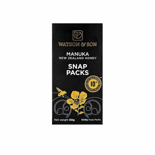 واتسن اند سون عسل مانوكا 10+ ام جي اس اكياس 12×5جم