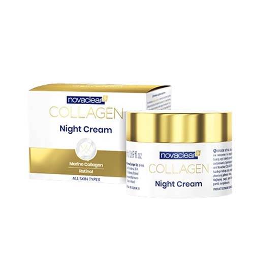 نوفاكلير كريم كولاجين ليلي لتجديد وترطيب البشرة بالريتينول لجميع انواع البشرة 50مل.104190
