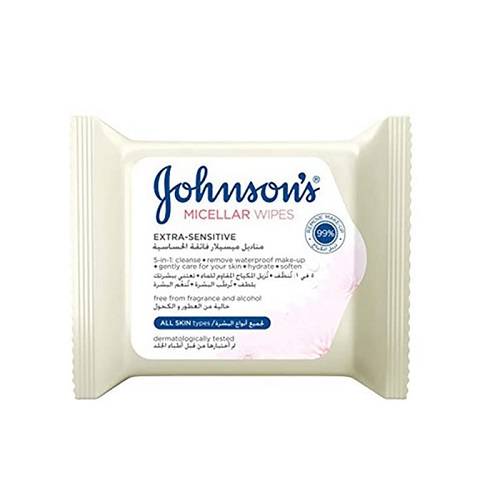 جونسون مناديل ميسيلار فائقة الحساسية لجميع انواع البشرة 25منديل