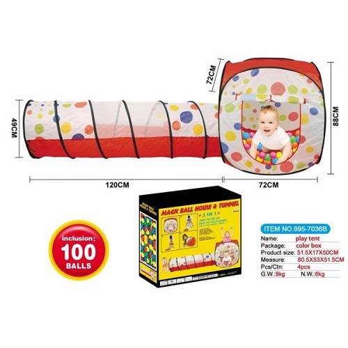 خيمة نفق حمراء موديل رقم.995-7036B