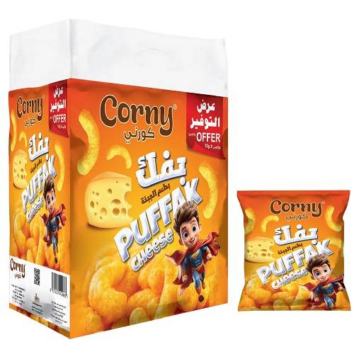 كورني بفك بطعم الجبنة 12جم 14حبة