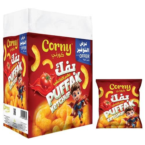 كورني بفك بطعم الكاتشب 12جم 14حبة