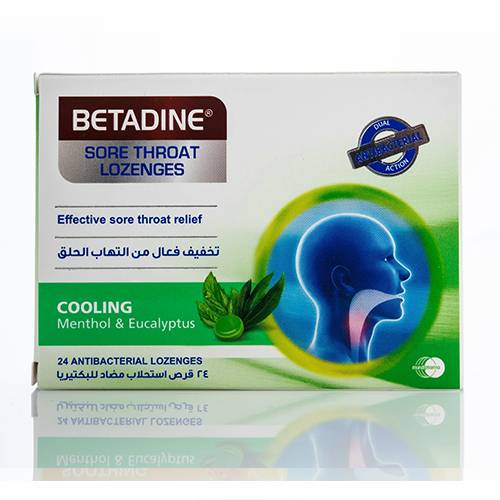 بيتادين حبوب مص بالمينثول و الايوكلابتس 24 حبة مص