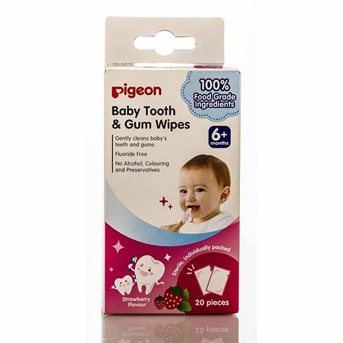 بيجون مناديل مبلله لتنظيف اسنان ولثة الاطفال بنكهة الفراوله 20منديل مبلل