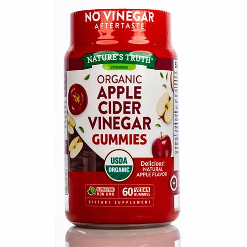 نيتشرز تروث خل التفاح 60قطعه حلاو مضغ