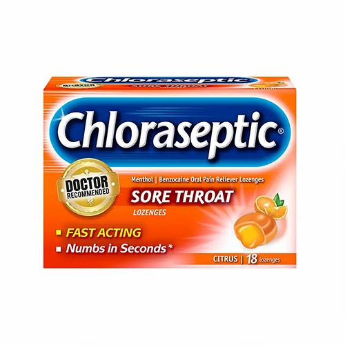 كلوراسيبتك حبوب استحلاب بالبرتقال