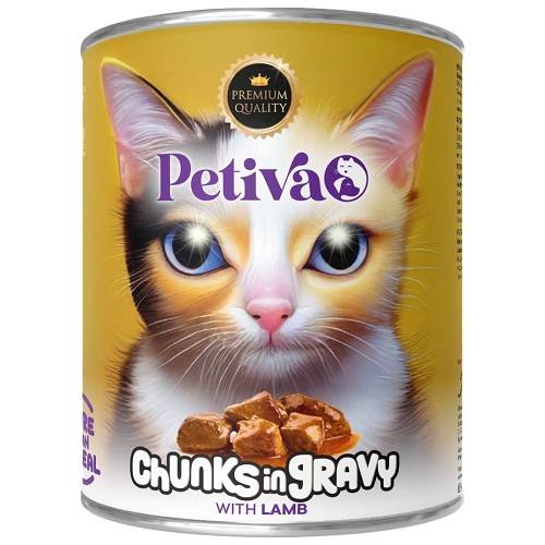 بيتفيا طعام قطط فاخر قطع لحم الضان في المرق 400جم